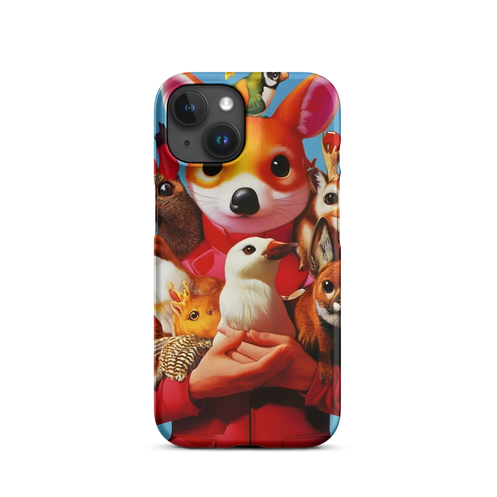 Harmony in Whimsy: A Modern Animal Ensemble | Phone Case |  15 | Snap Case | Matte