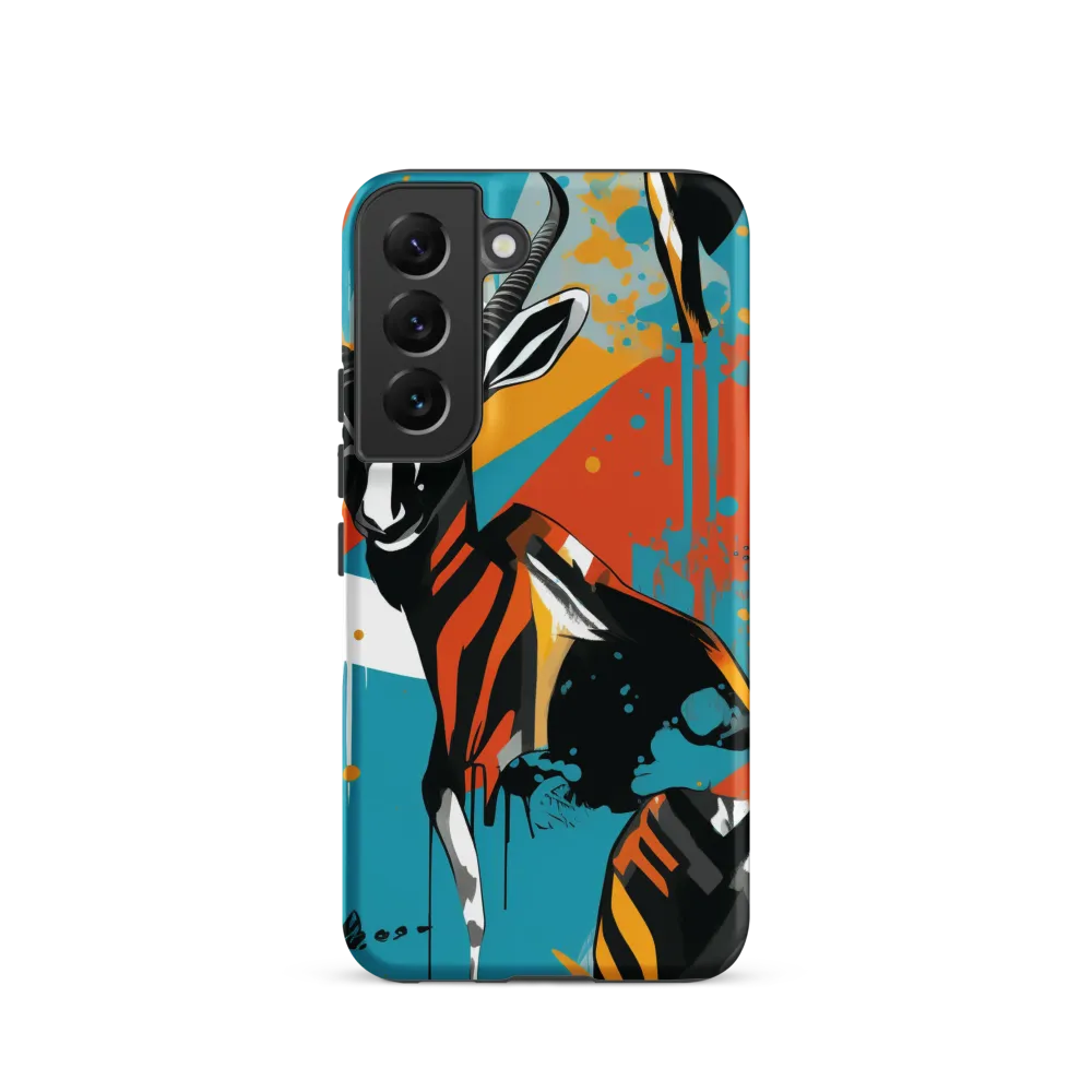 Dynamic Antelope in Vivid Abstract
