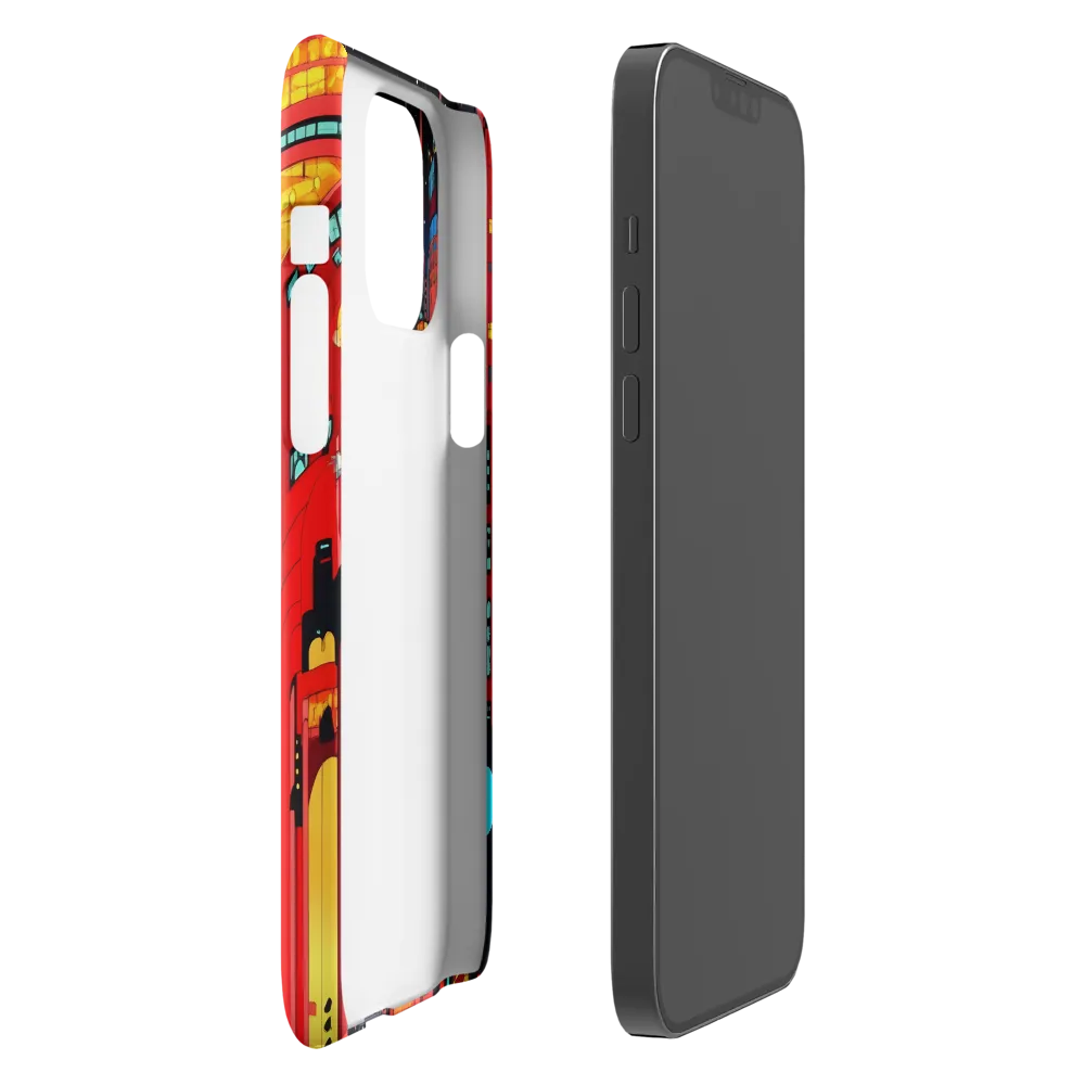 Neon Dreams: A Cyberpunk Cityscape | Phone Case |  13 Pro Max | Snap Case | Glossy