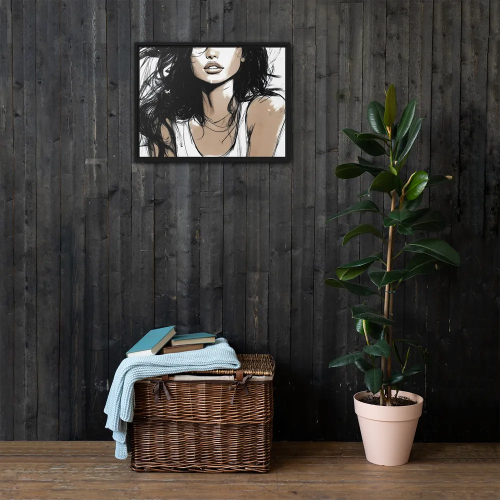 Whispers of Elegance | Canvas with Black Frame | 18″×24″