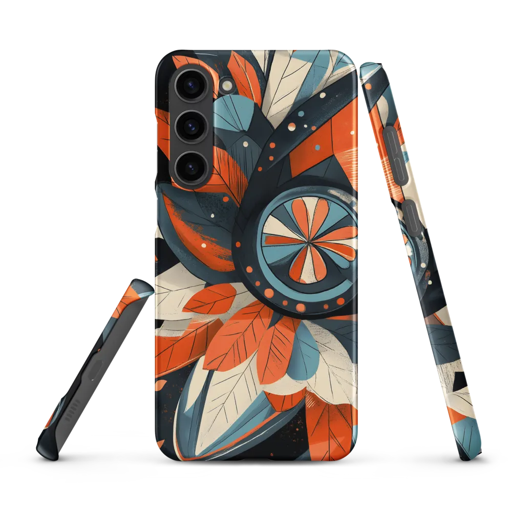 Floral Symphony in Orange and Teal
