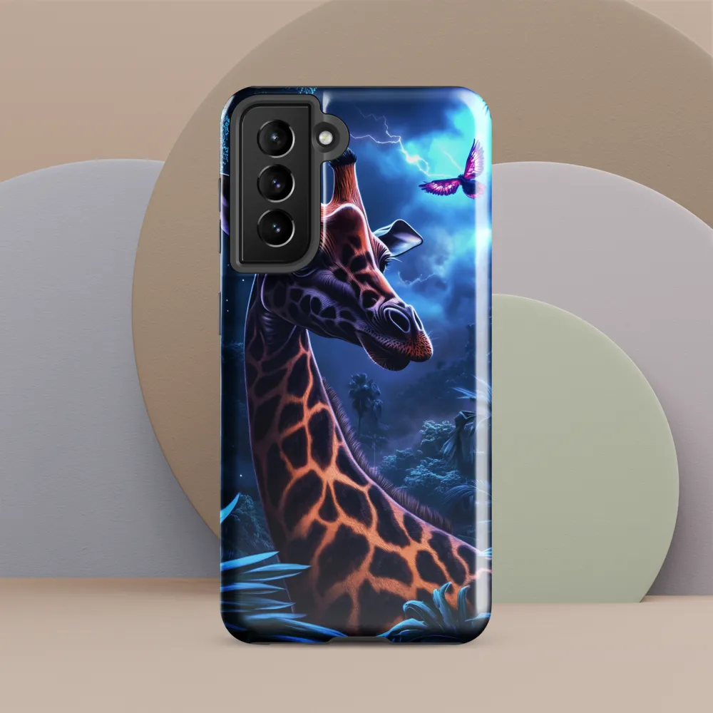 Mystical Giraffe in Twilight Jungle