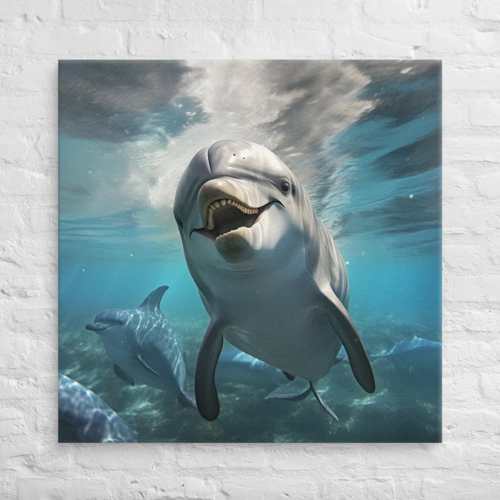 Beneath the Waves: A Dolphin's Dance