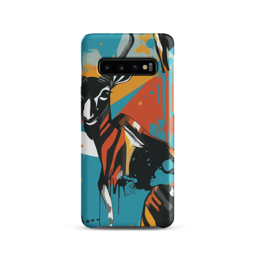 Dynamic Antelope in Vivid Abstract