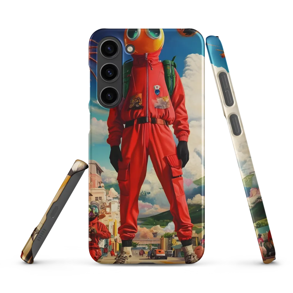 Traveler with Orange Helmet