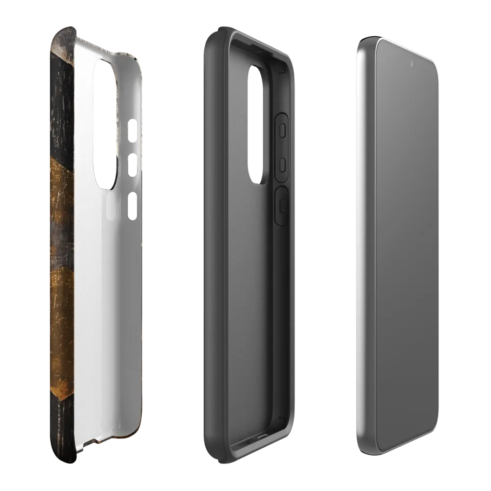 Geometric Harmony in Gold and Black | Phone Case |  S23 Plus | Tough Case | Matte