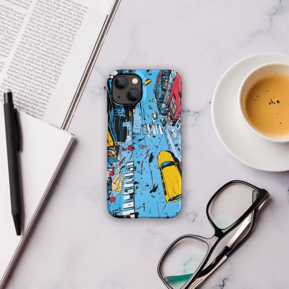 Urban Chaos: Aerial View of City Life | Phone Case |  13 | Snap Case | Matte