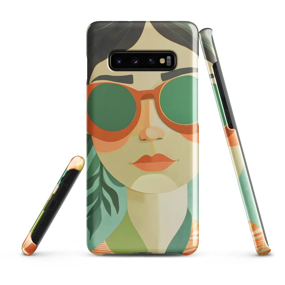 Bold Serenity: A Modern Portrait | Phone Case |  S10 Plus | Snap Case | Glossy