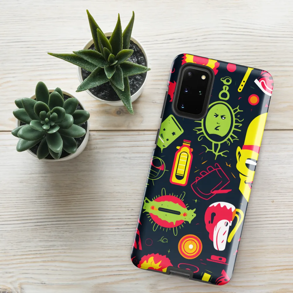 Neon Revelry: A Quirky Exploration of Modern Pop Art | Phone Case |  S20 Plus | Tough Case | Glossy