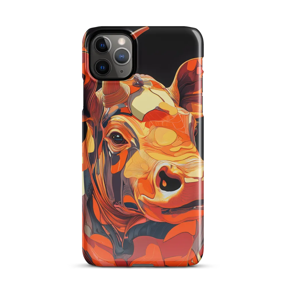 Modern Serenade: The Vibrant Cow | Phone Case |  11 Pro Max | Snap Case | Glossy