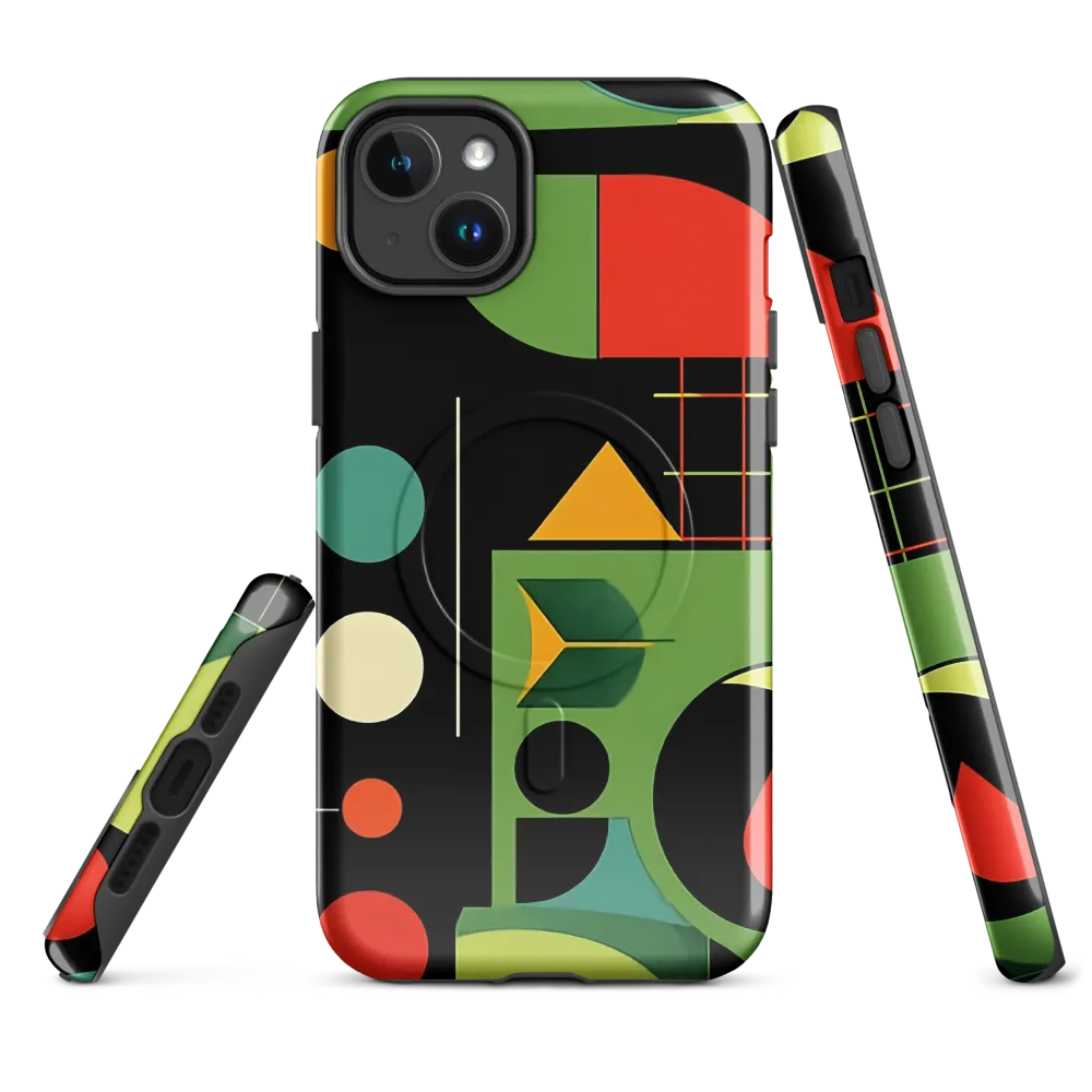 Geometric Harmony | Phone Case |  14 Plus | MagSafe® Tough Case | Glossy
