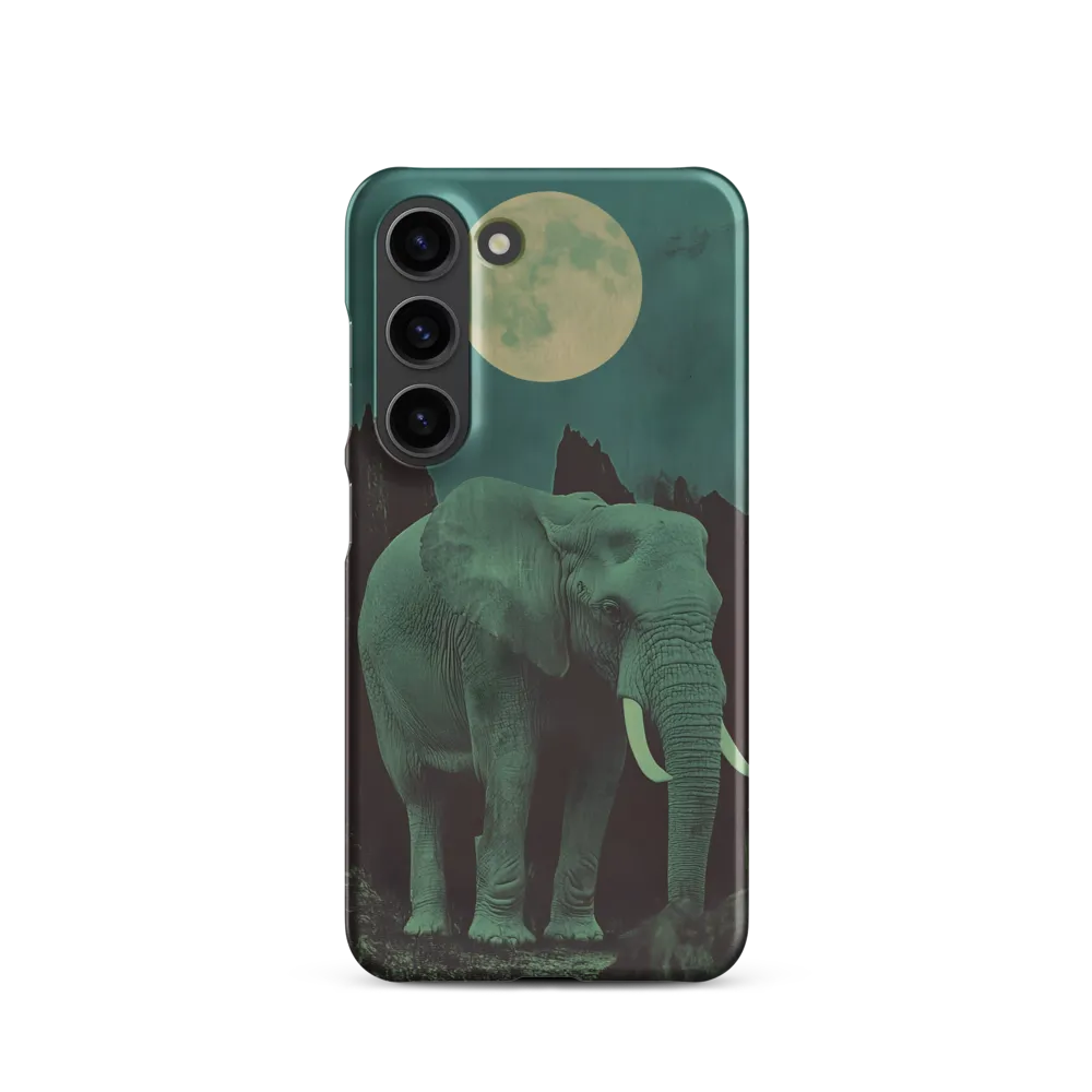Ethereal Presence: Elephant Under a Full Moon