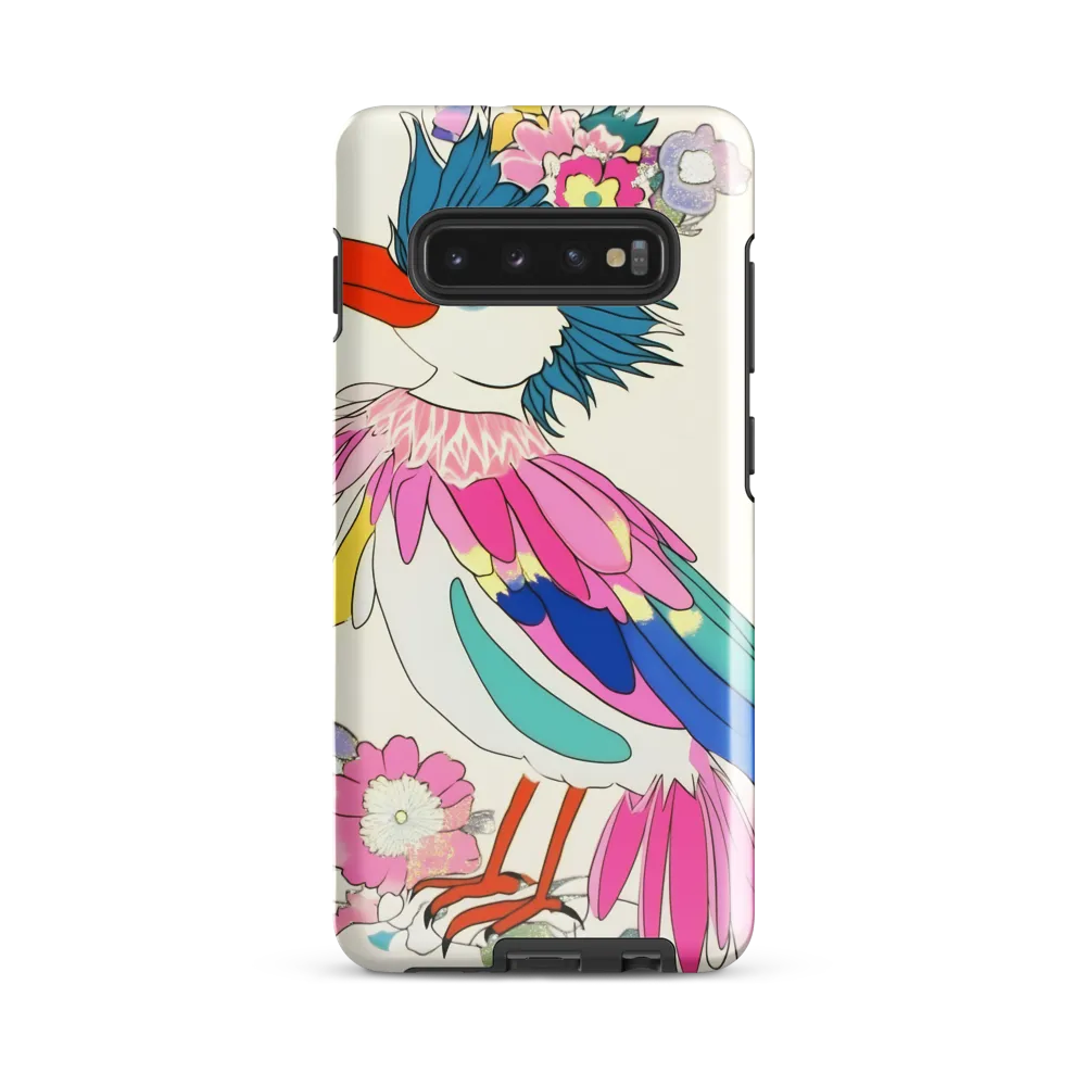 Whimsical Feathers | Phone Case |  S10 Plus | Tough Case | Glossy