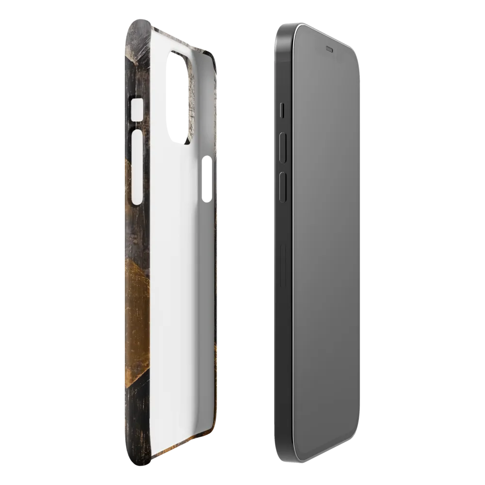 Geometric Harmony in Gold and Black | Phone Case |  12 Pro Max | Snap Case | Glossy
