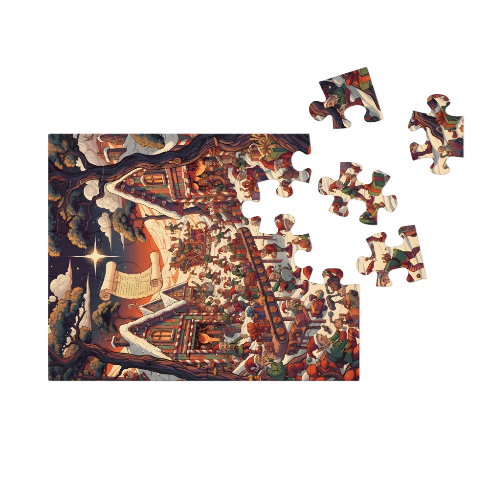 Elves' Workshop 
 Jigsaw Puzzle in Tin Box