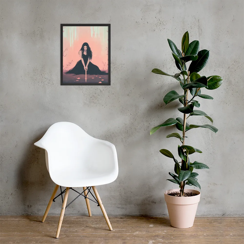 The Guardian of Solitude | Poster with Black Frame | 16″×20″