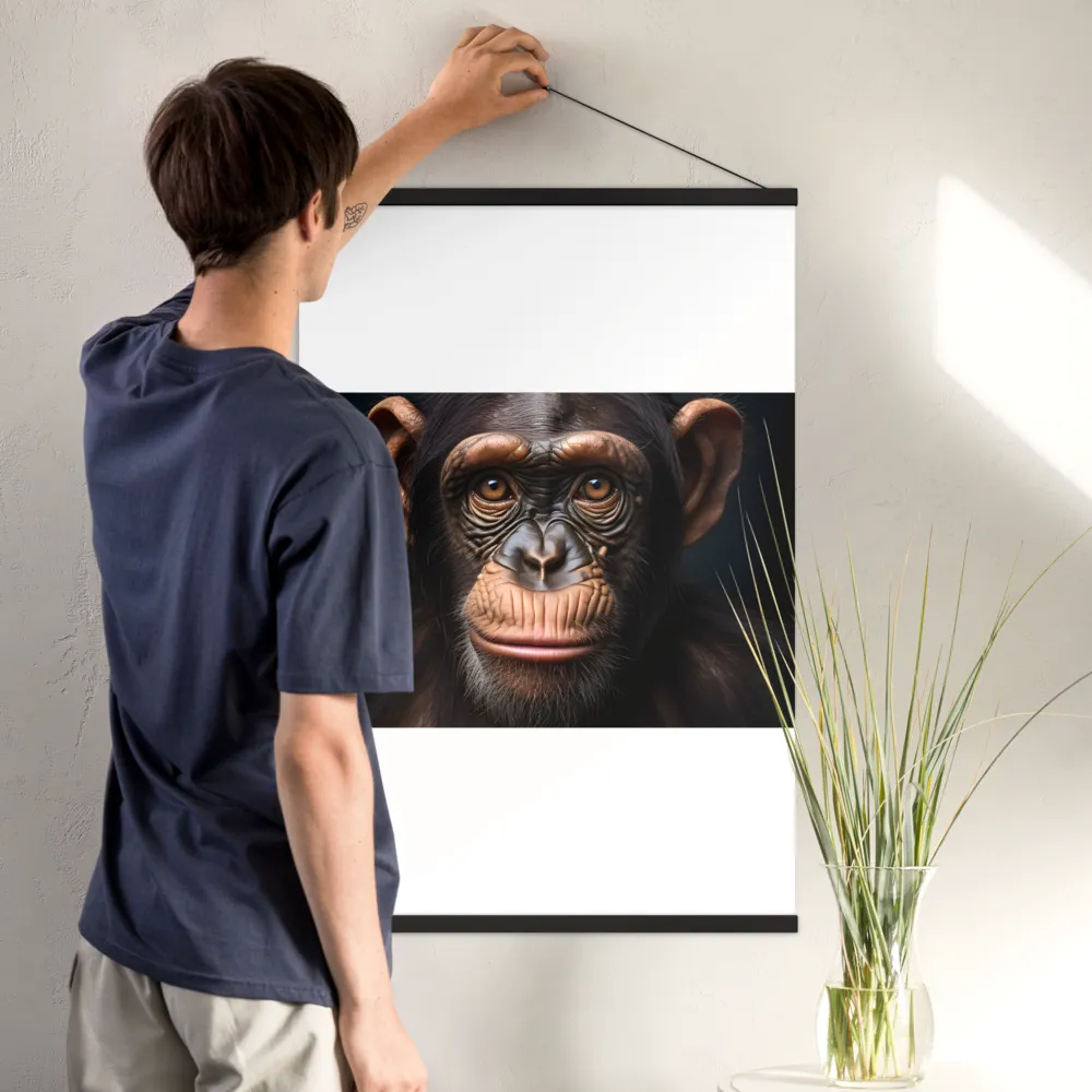 Whispers of Curiosity | Poster With Black Wood Hanger | 24″×36″