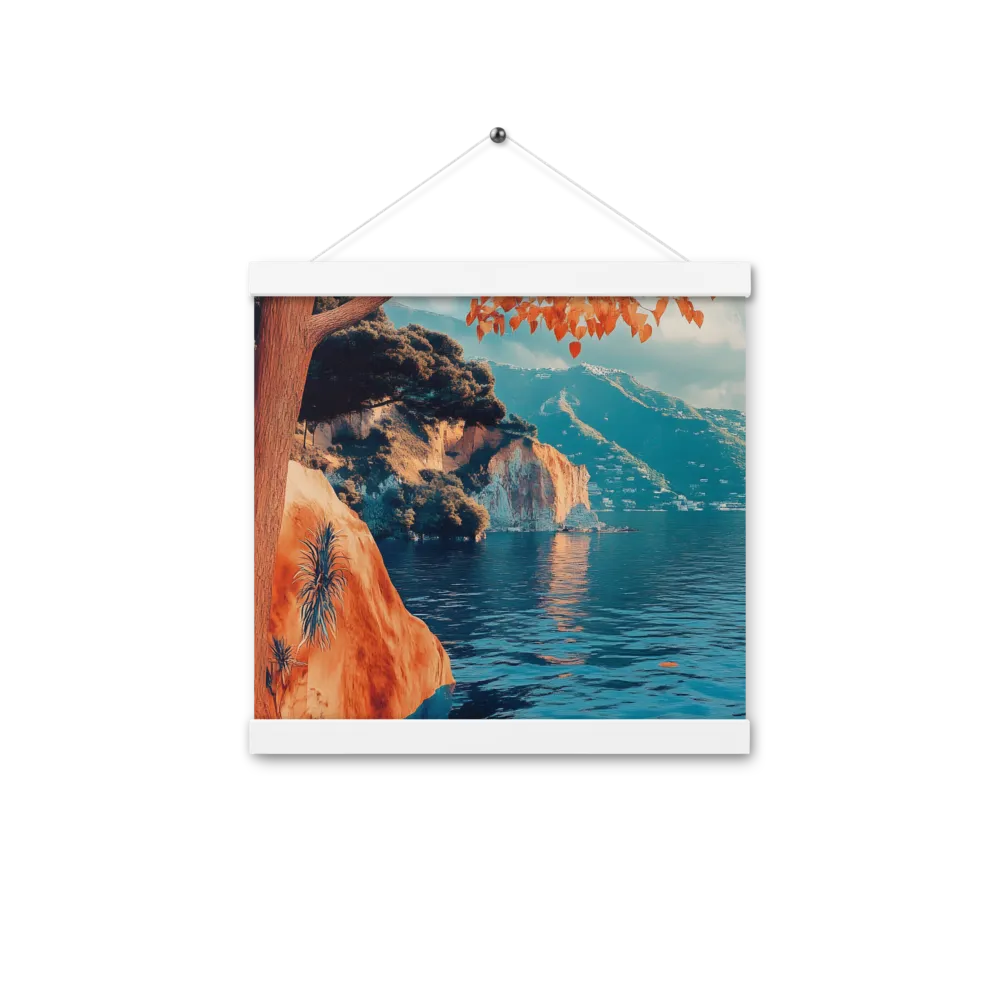 Elysian Waterscape | Poster With White Wood Hanger | 12″×12″