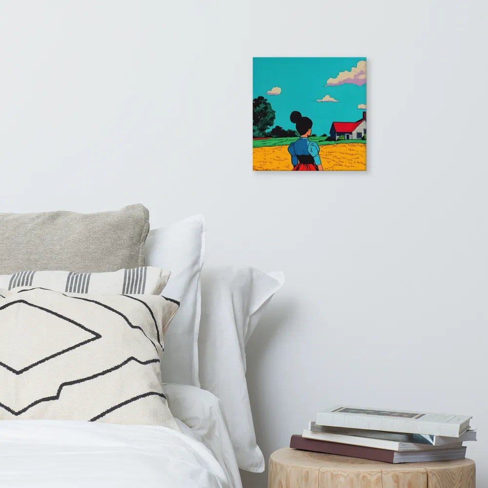 Whispers of a Sunlit Meadow | Canvas | 12″×12″