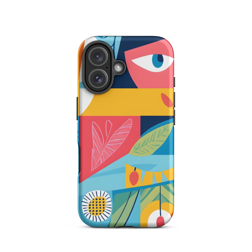 Vibrant Geometric Visage | Phone Case