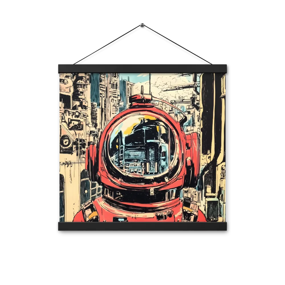 Reflections of Tomorrow | Poster With Black Wood Hanger | 16″×16″