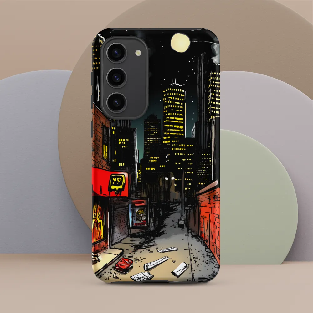 Nocturnal Cityscape: The Hidden Alley | Phone Case |  S23 Plus | Tough Case | Matte