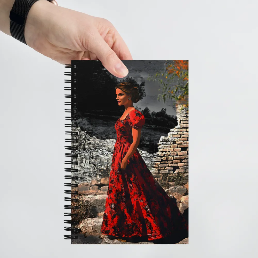 Elegance in Red | Spiral Notebook