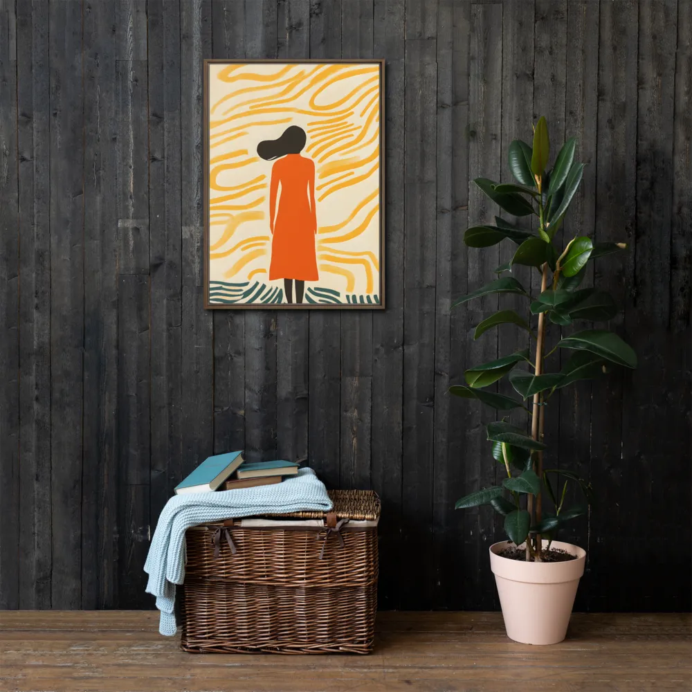 Connection to Serenity | Canvas with Brown Frame | 20″×28″