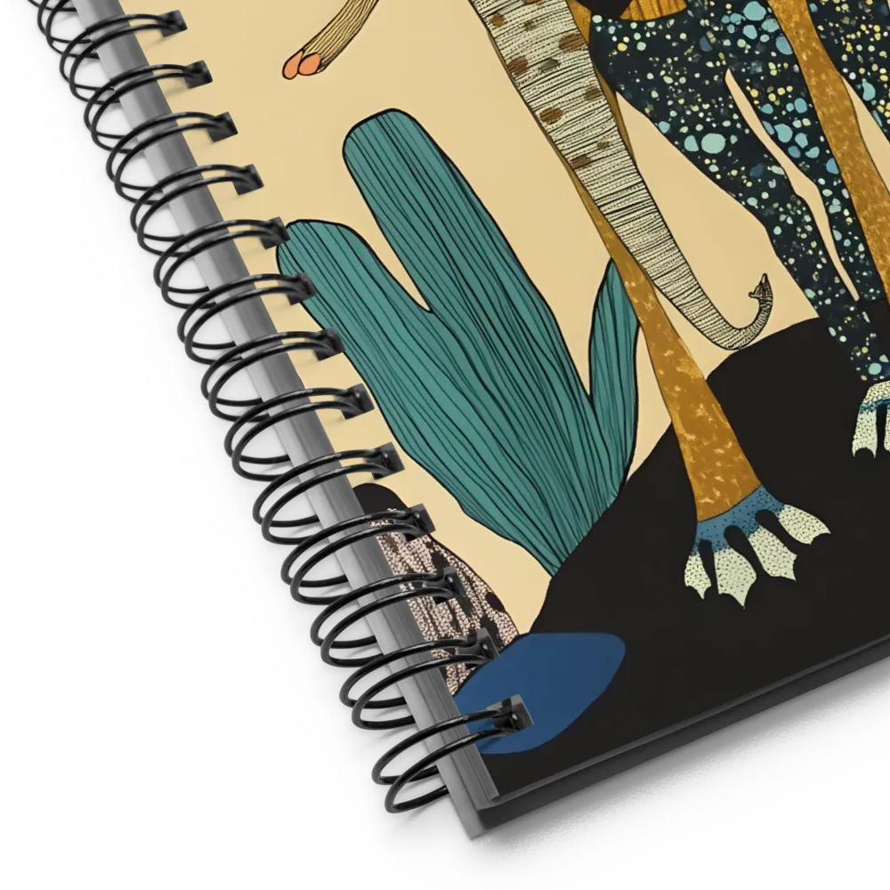 Whimsical Majesty: The Surreal Elephant | Spiral Notebook