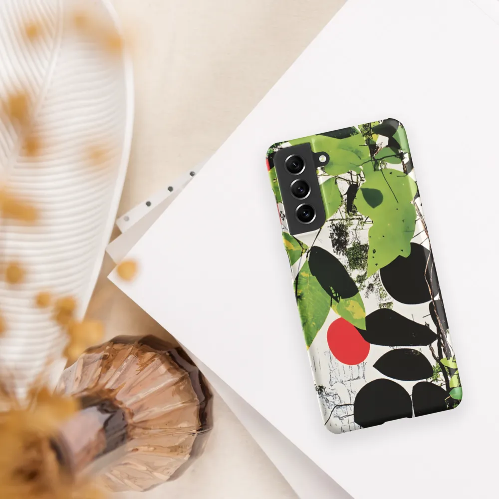 Nature's Geometry: A Contemporary Collage | Phone Case |  S21 | Snap Case | Matte