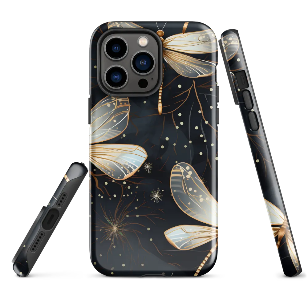 Ethereal Dance: Dragonflies in a Midnight Garden
