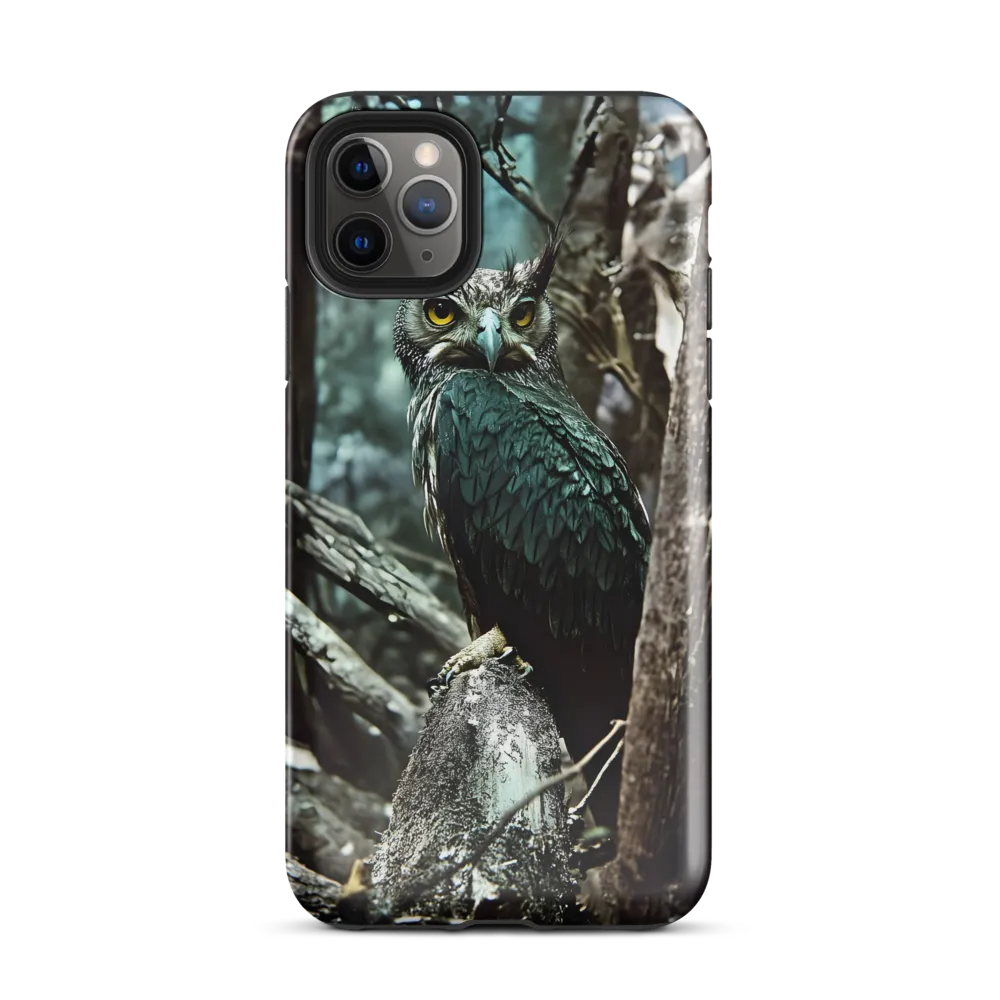 Whispers of the Forest: The Owl's Vigil | Phone Case |  11 Pro Max | Tough Case | Glossy