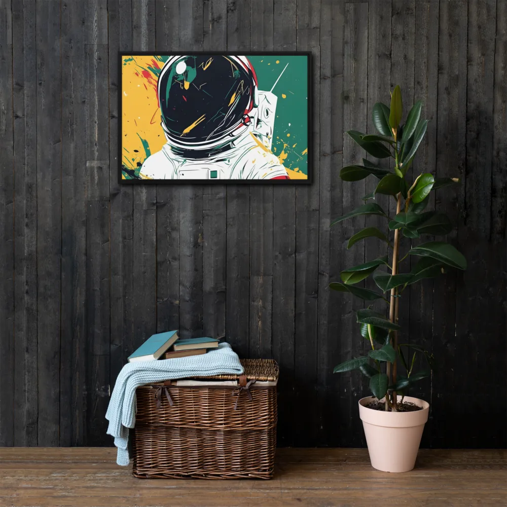 Galactic Explorer: A Modern Odyssey | Canvas with Black Frame | 20″×30″