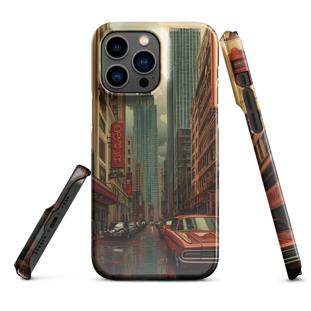 Nostalgic Cityscape: Reflections of a Forgotten Era | Phone Case |  14 Pro Max | Snap Case | Glossy