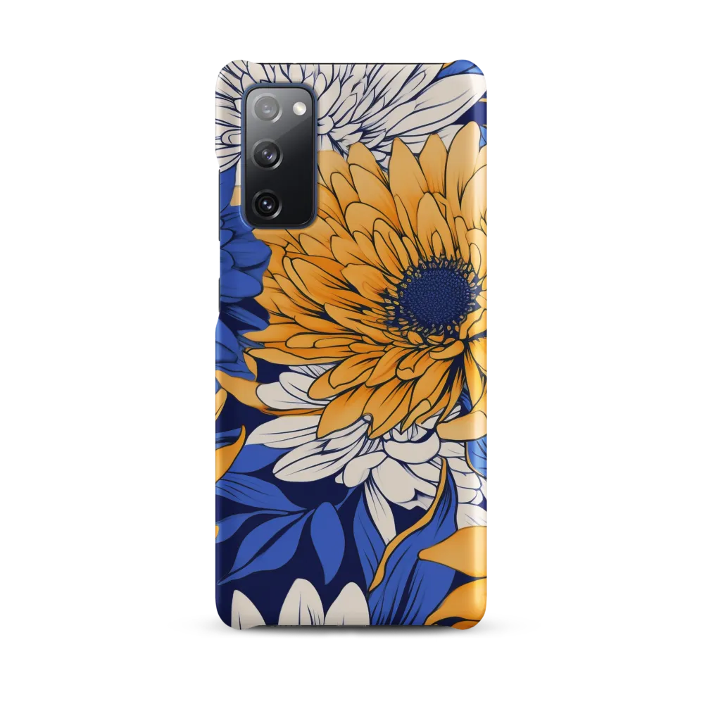 Floral Harmony in Blue and Yellow