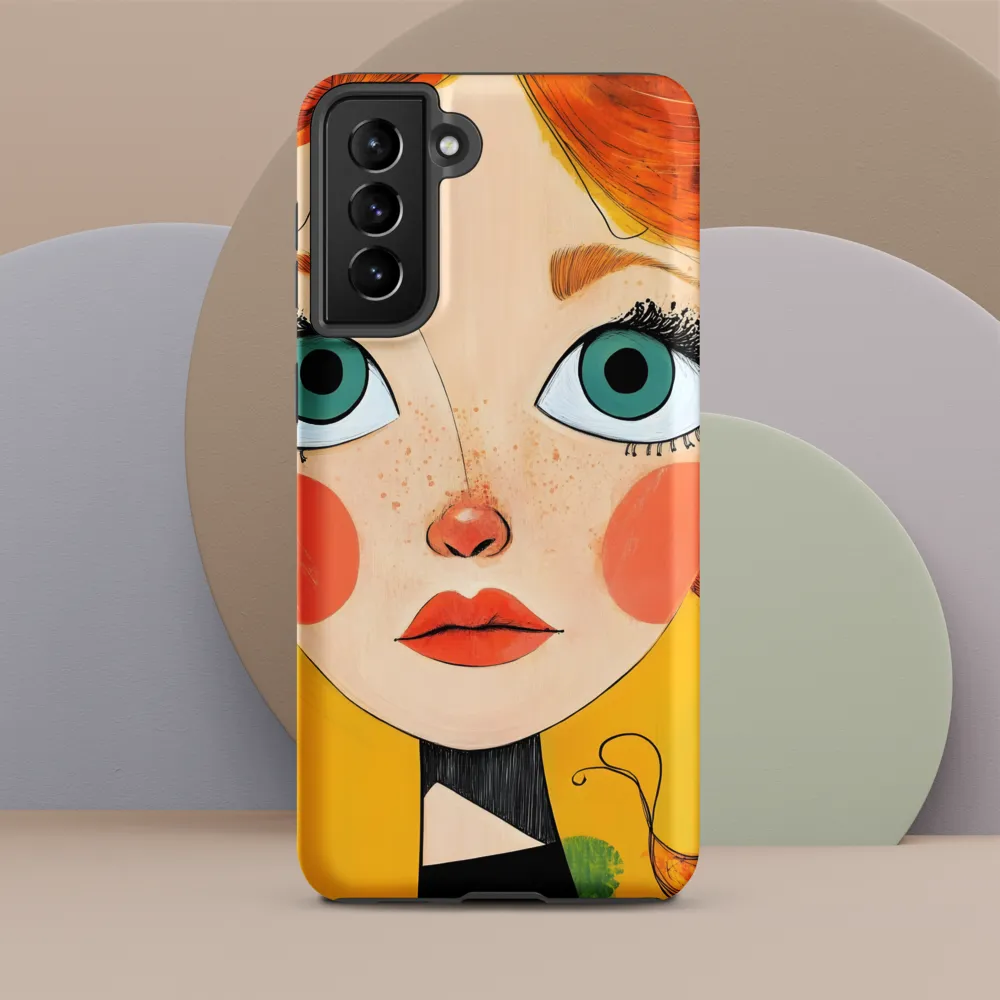 Whimsical Portrait of a Girl | Phone Case |  S21 Plus | Tough Case | Matte