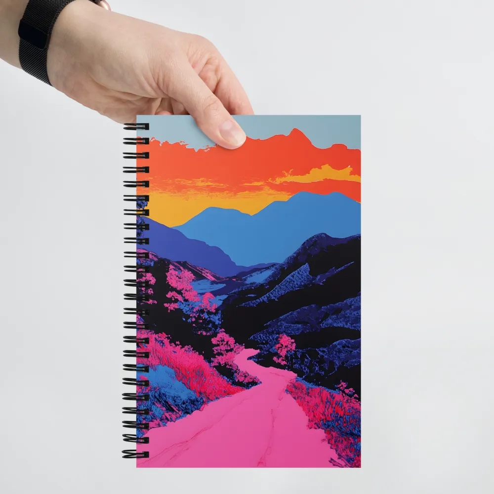 Ethereal Landscape in Vivid Hues | Spiral Notebook