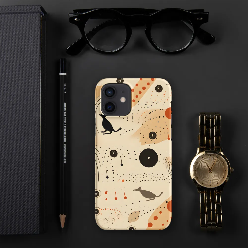 Playful Patterns in Earth Tones | Phone Case |  12 | Snap Case | Matte