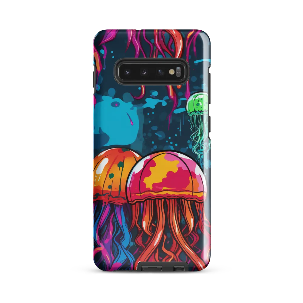 Underwater Symphony of Jellyfish | Phone Case |  S10 Plus | Tough Case | Glossy