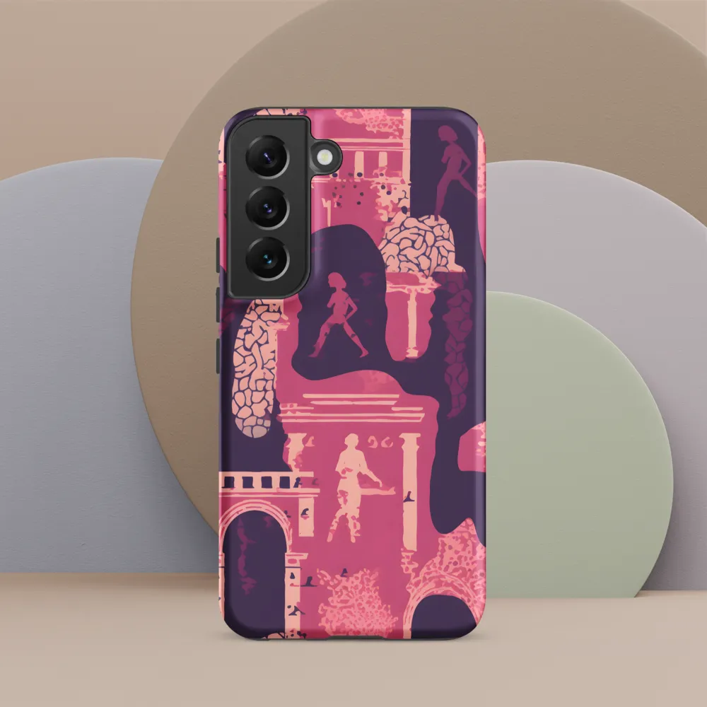 Whimsical Interplay of Figures and Architecture