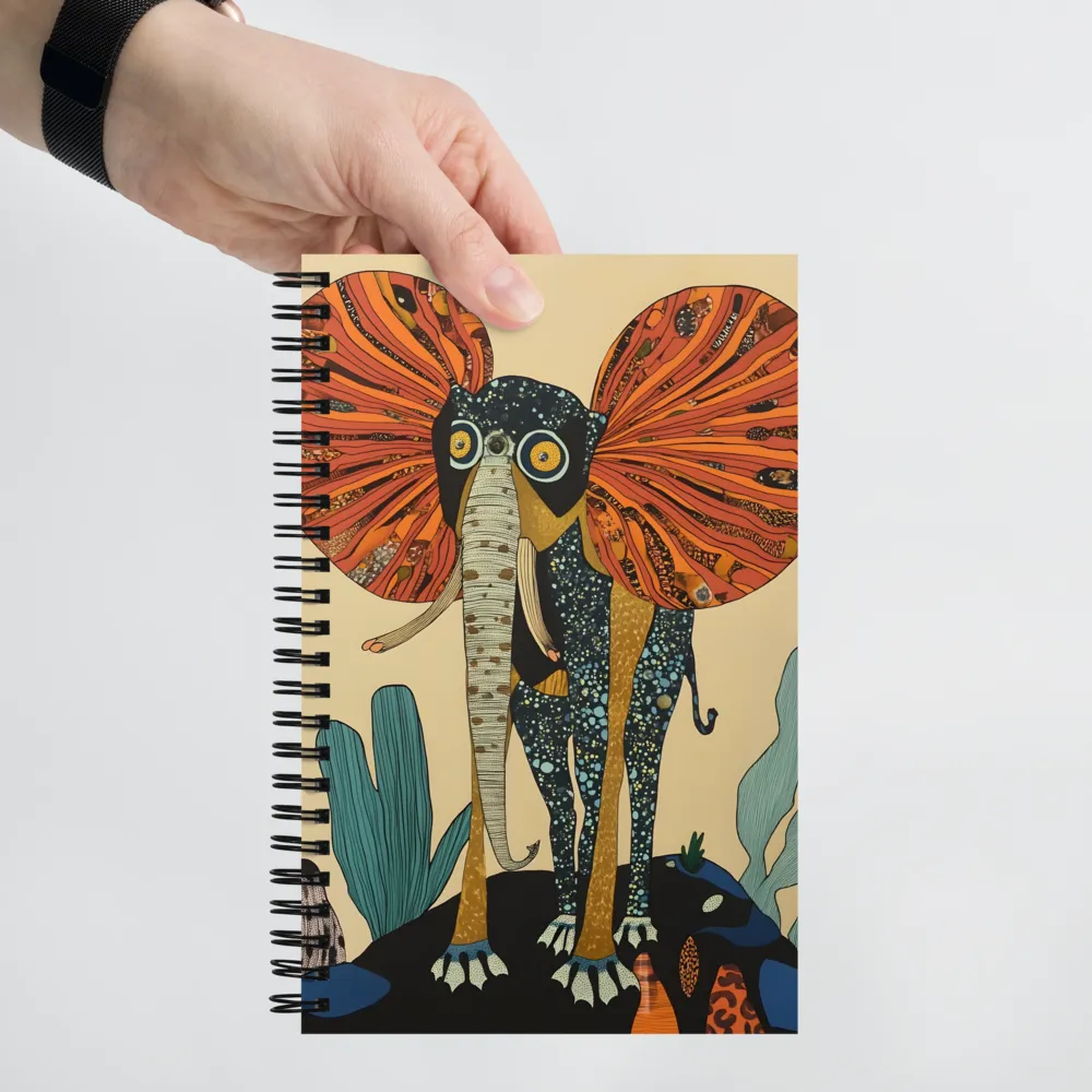 Whimsical Majesty: The Surreal Elephant | Spiral Notebook