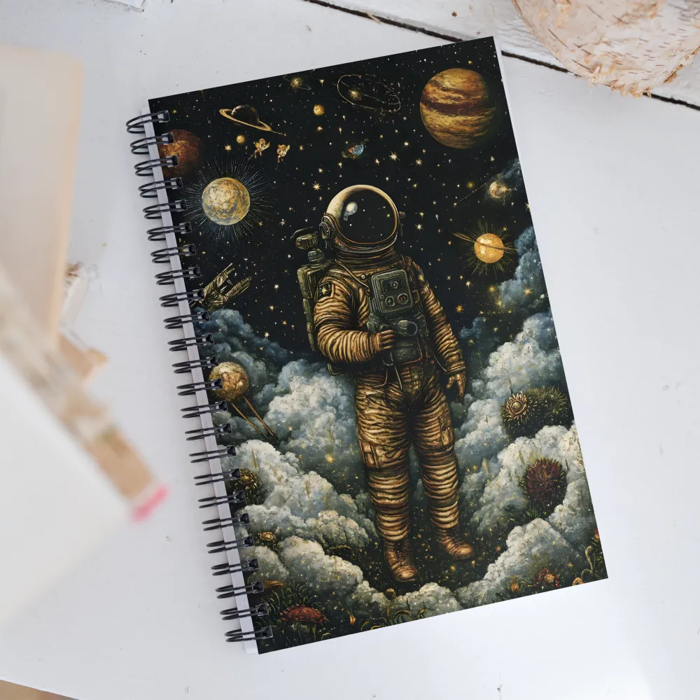 Cosmic Dreams: The Astronaut's Journey | Spiral Notebook