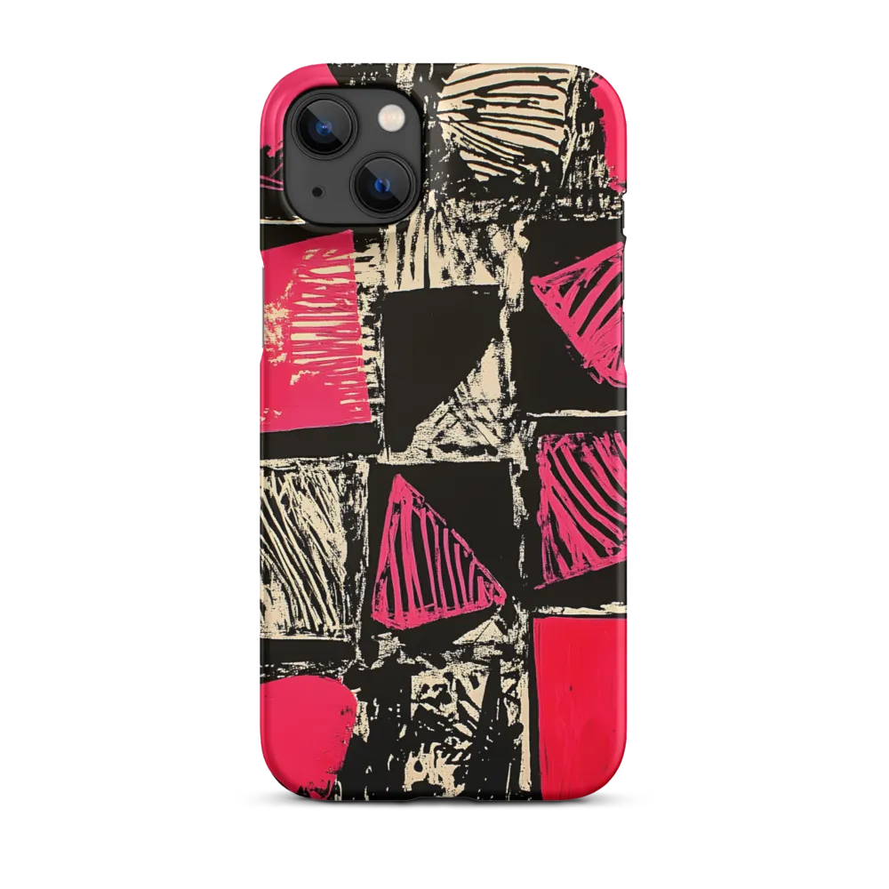 Geometric Symphony in Pink and Black
