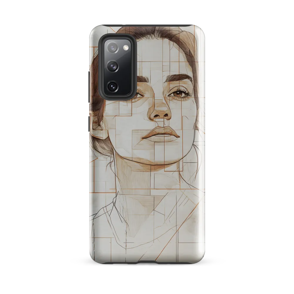 Geometric Serenity: A Minimalist Portrait