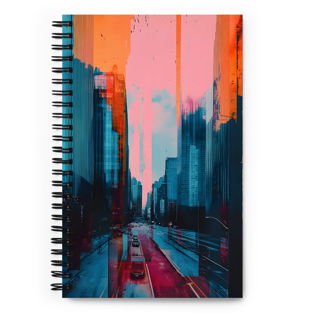 Urban Symphony: A Study in Color and Form | Spiral Notebook