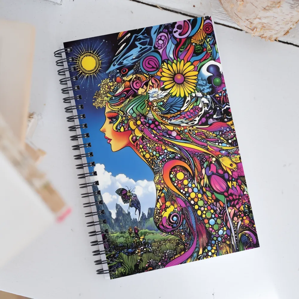 Harmony in Color: A Psychedelic Reverie | Spiral Notebook