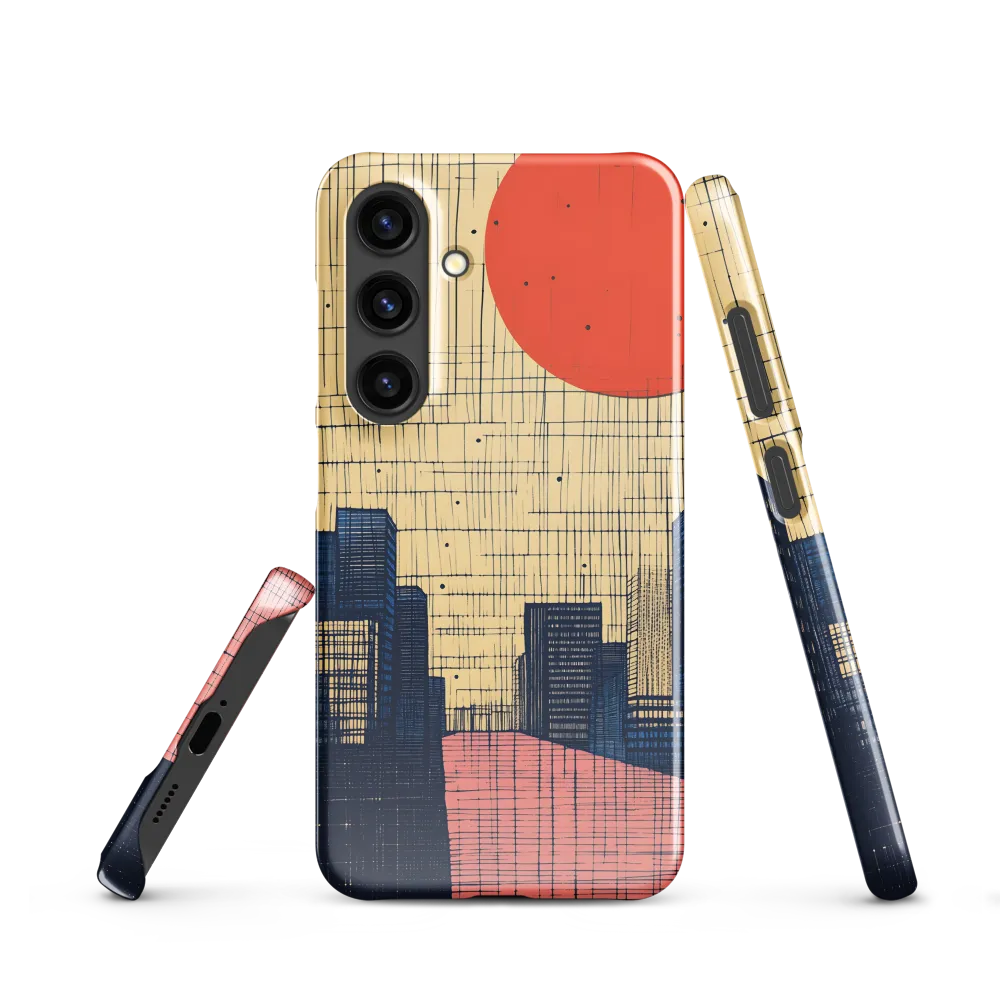 Urban Echoes: A Minimalist Cityscape | Phone Case |  S24 | Snap Case | Glossy