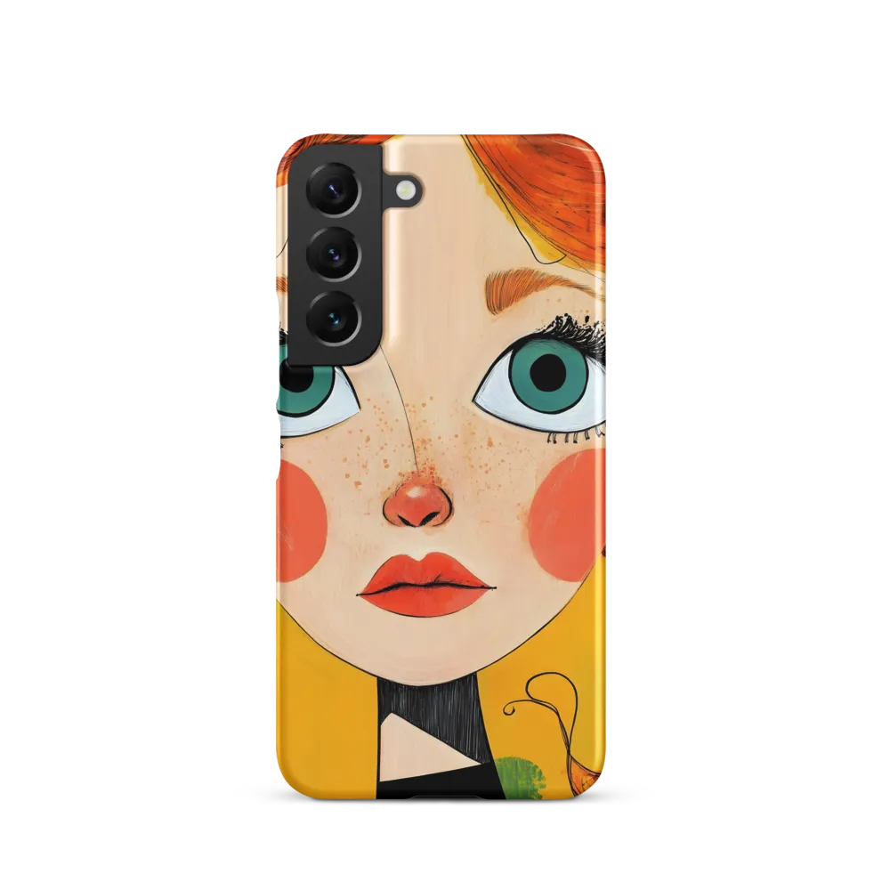 Whimsical Portrait of a Girl | Phone Case |  S22 | Snap Case | Matte