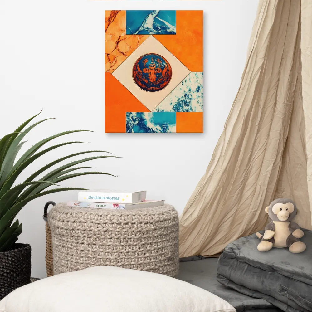 Harmonious Encounters: Abstract Geometry | Canvas | 16″×20″