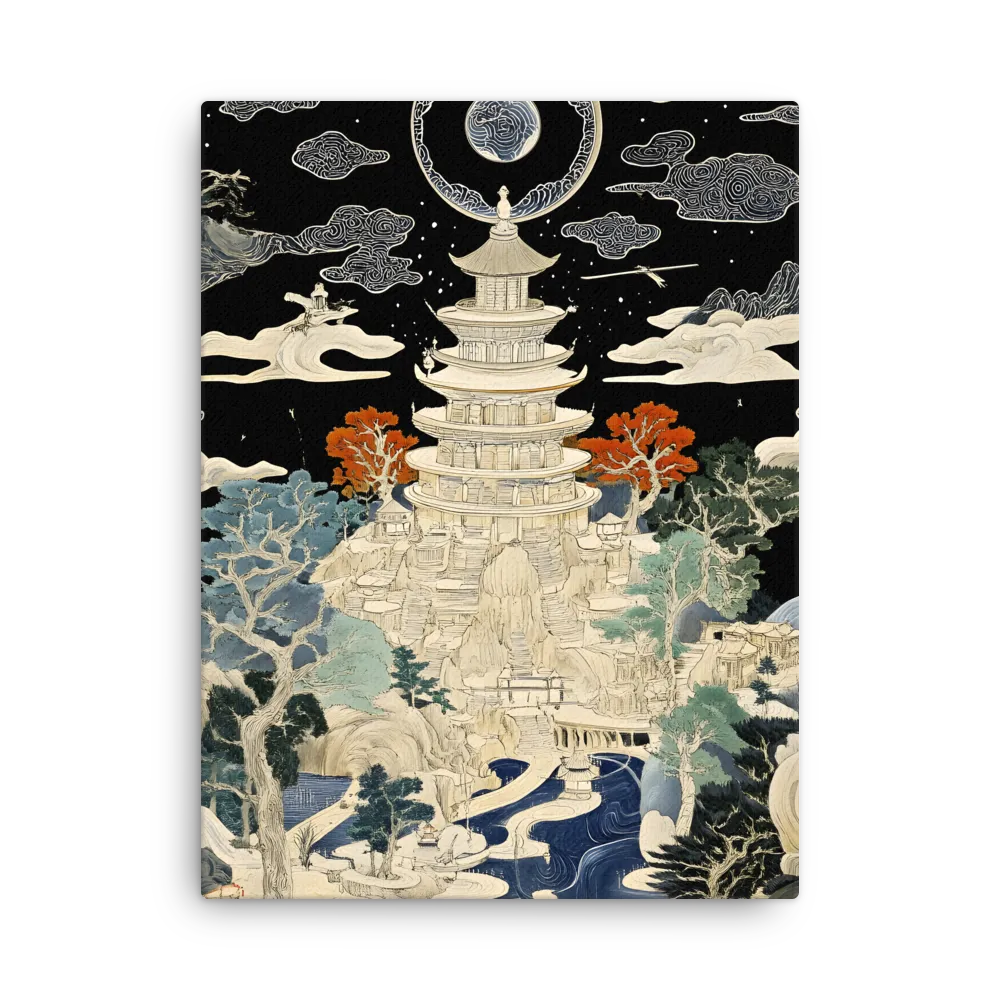 Whispers of the Pagoda | Thin Canvas | 24″×32″